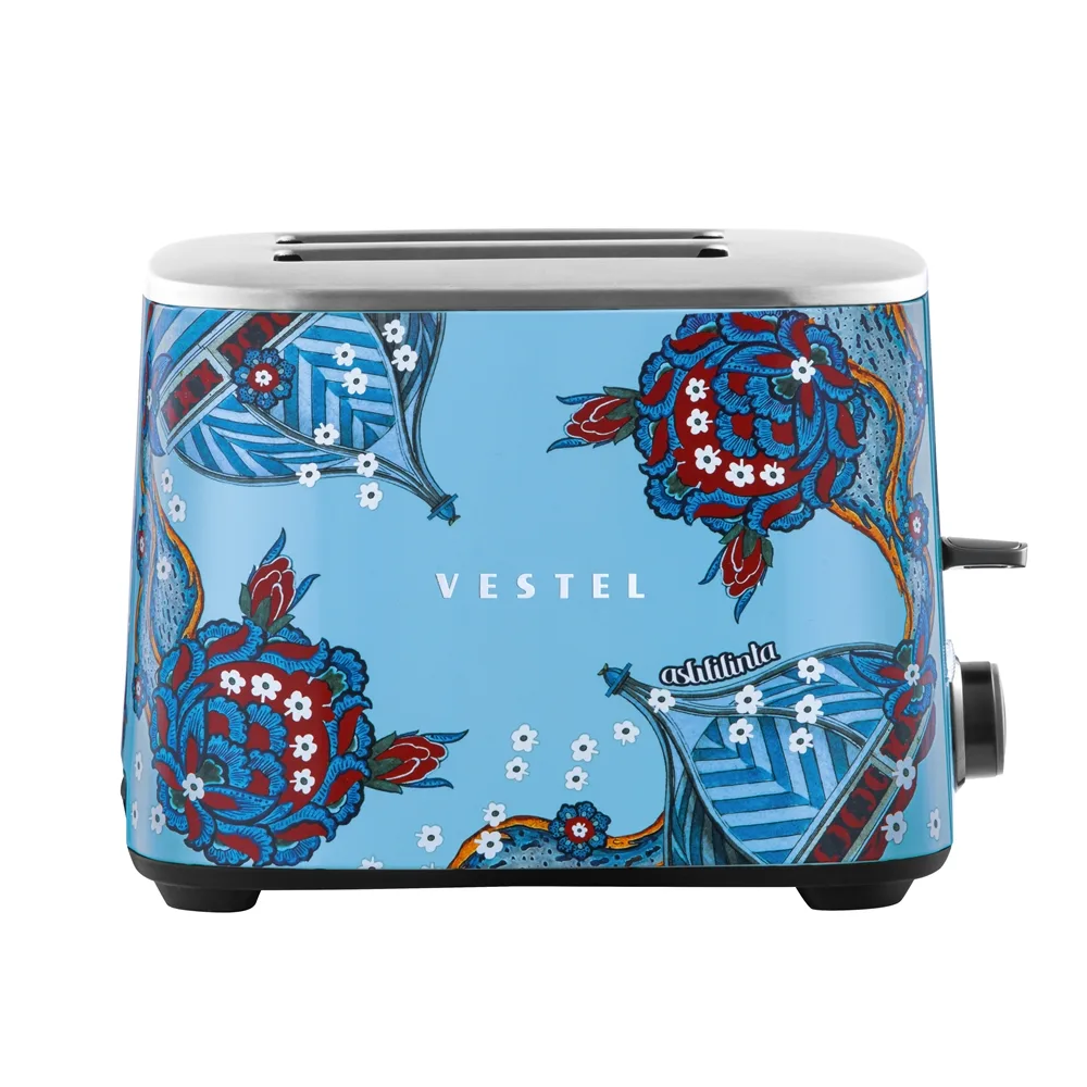 Vestel x Aslı Filinta Retro Düş Mavisi Çini Ekmek Kızartma Makinesi