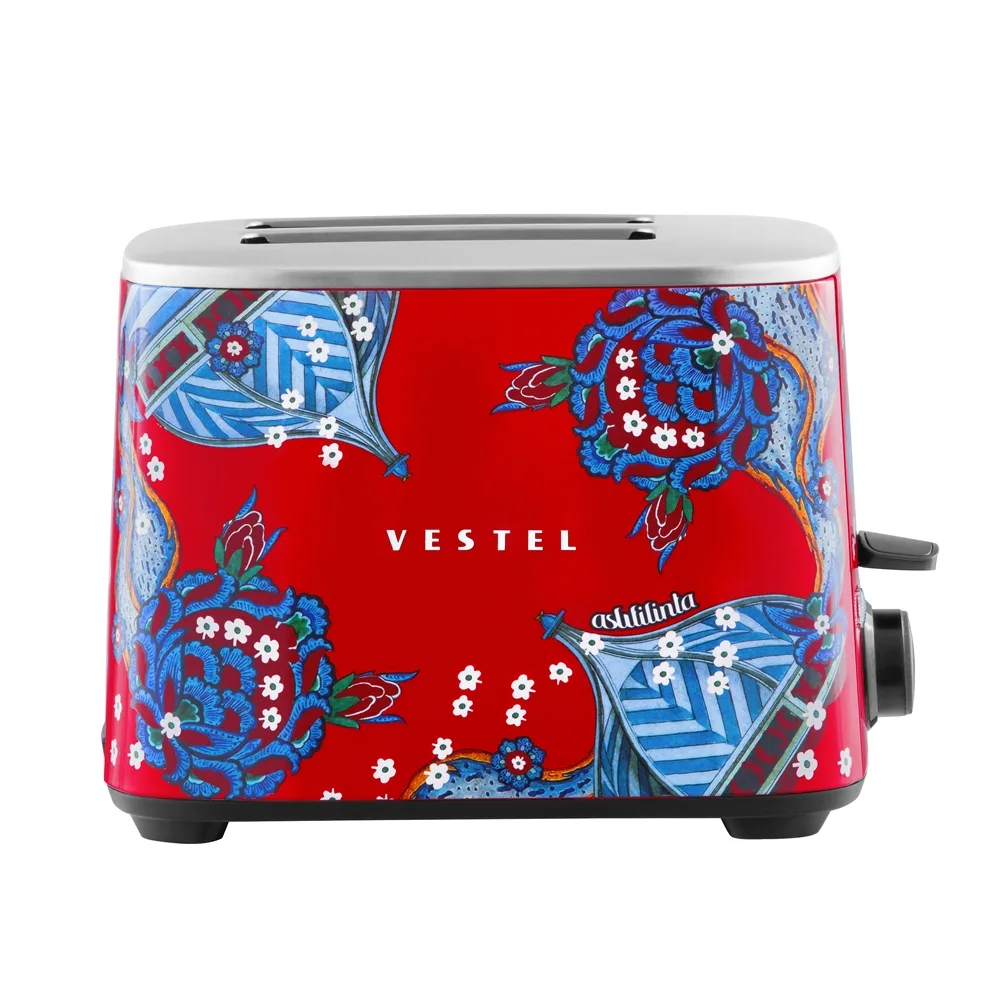 Vestel x Aslı Filinta Retro Kırmızı Çini Ekmek Kızartma Makinesi