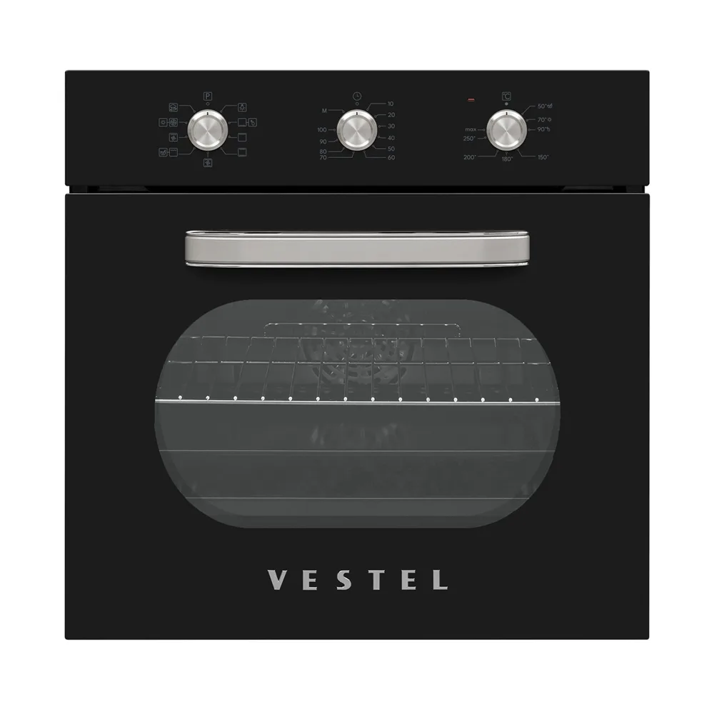 Vestel AF-6682 Retro Siyah 70 Lt A Enerji Sınıfı Ankastre Fırın
