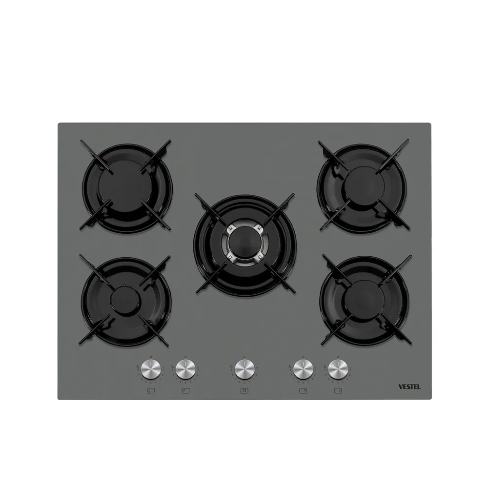 Vestel AO-71159 G DG-W 70 cm 5 Gözü Gazlı (1 Gözü Wok'lu) Ankastre Ocak